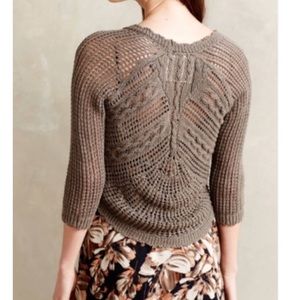 Anthropologie Crochet Cropped Cardigan